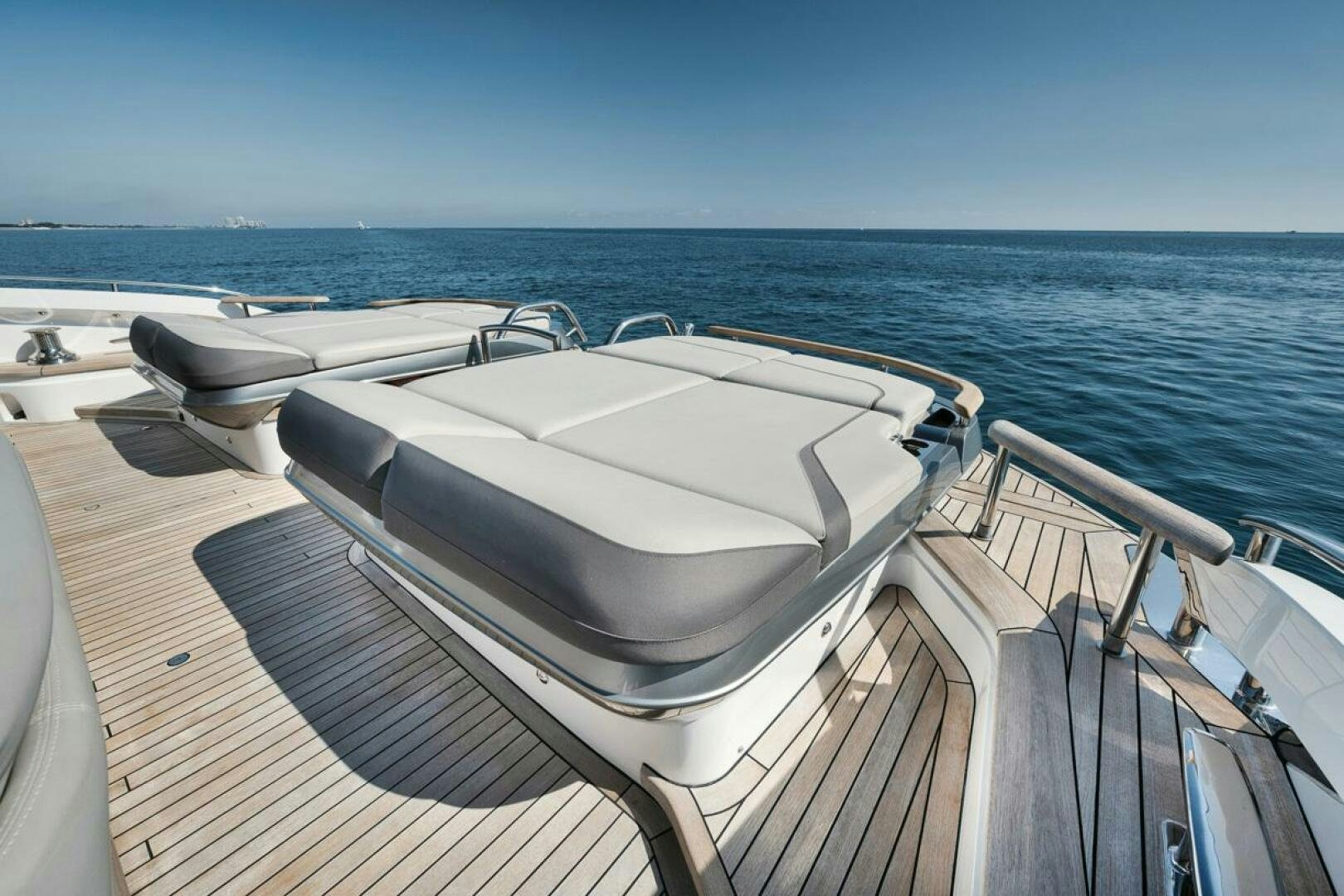 a boat on a deck aboard HOOKED HER Yacht for Sale