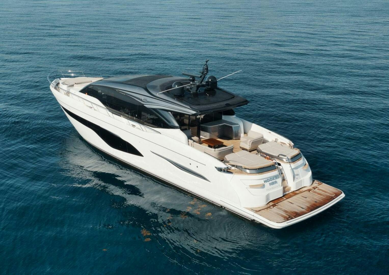 a boat on the water aboard HOOKED HER Yacht for Sale