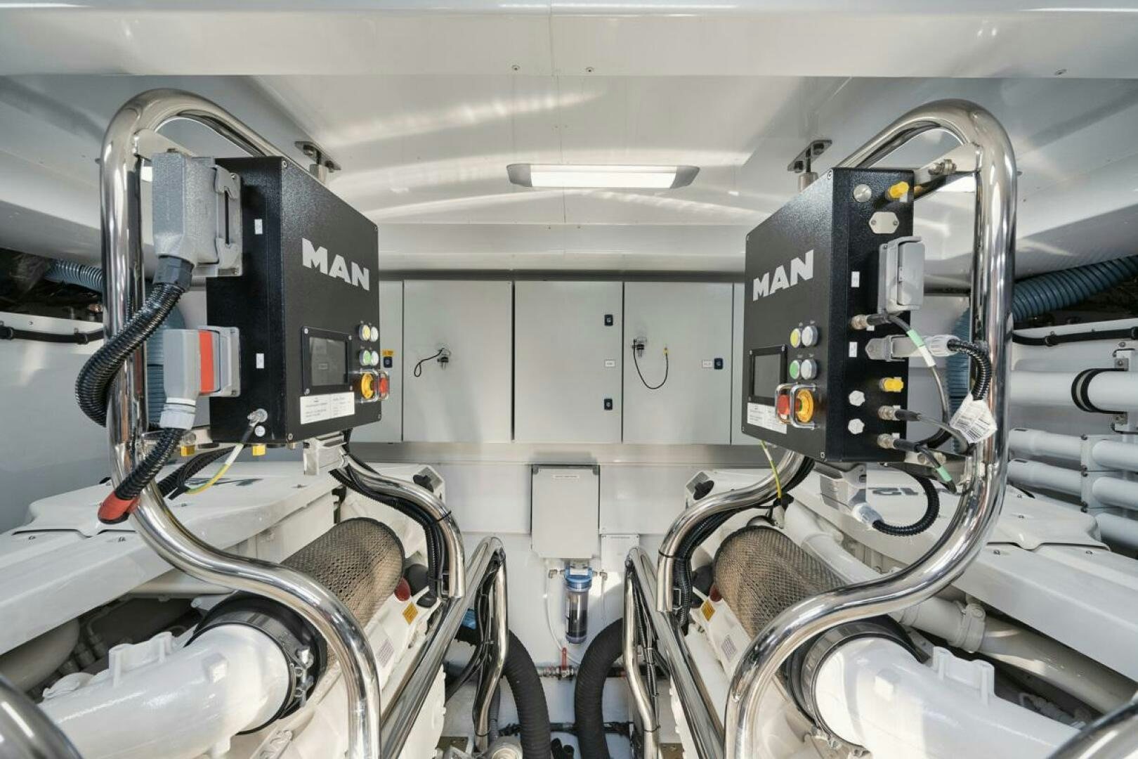 a close-up of a machine aboard HOOKED HER Yacht for Sale