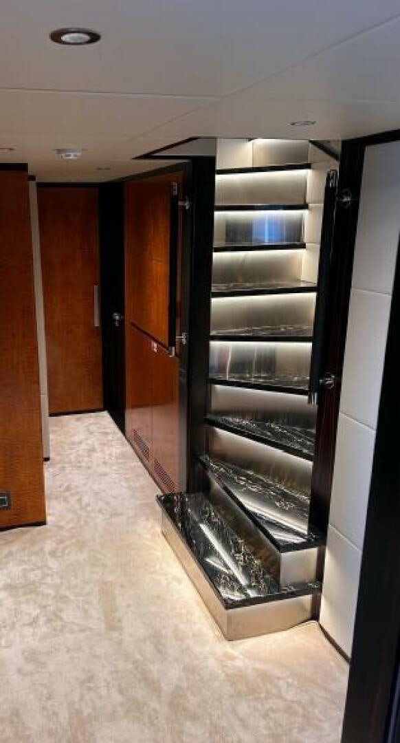 a large empty closet aboard PITERLAND II Yacht for Sale