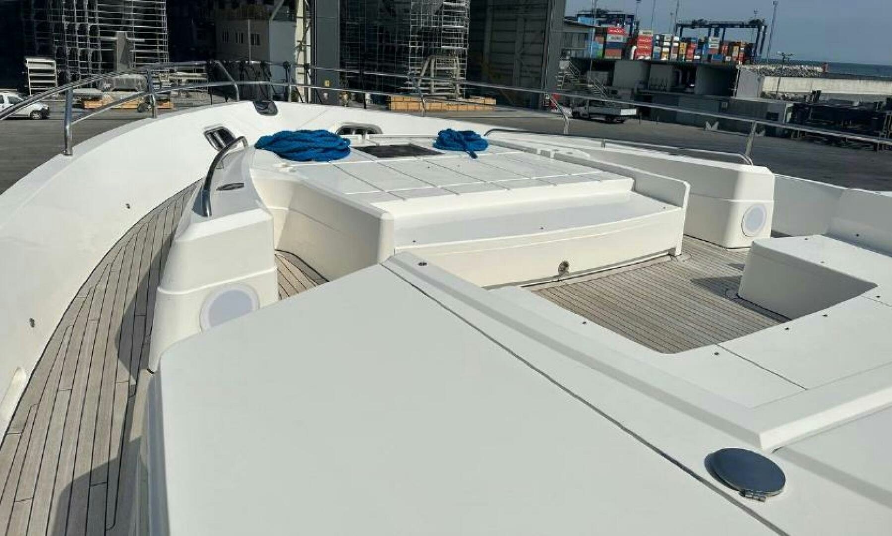 a large white boat with a large white boat in the water aboard SOLDAYA Yacht for Sale