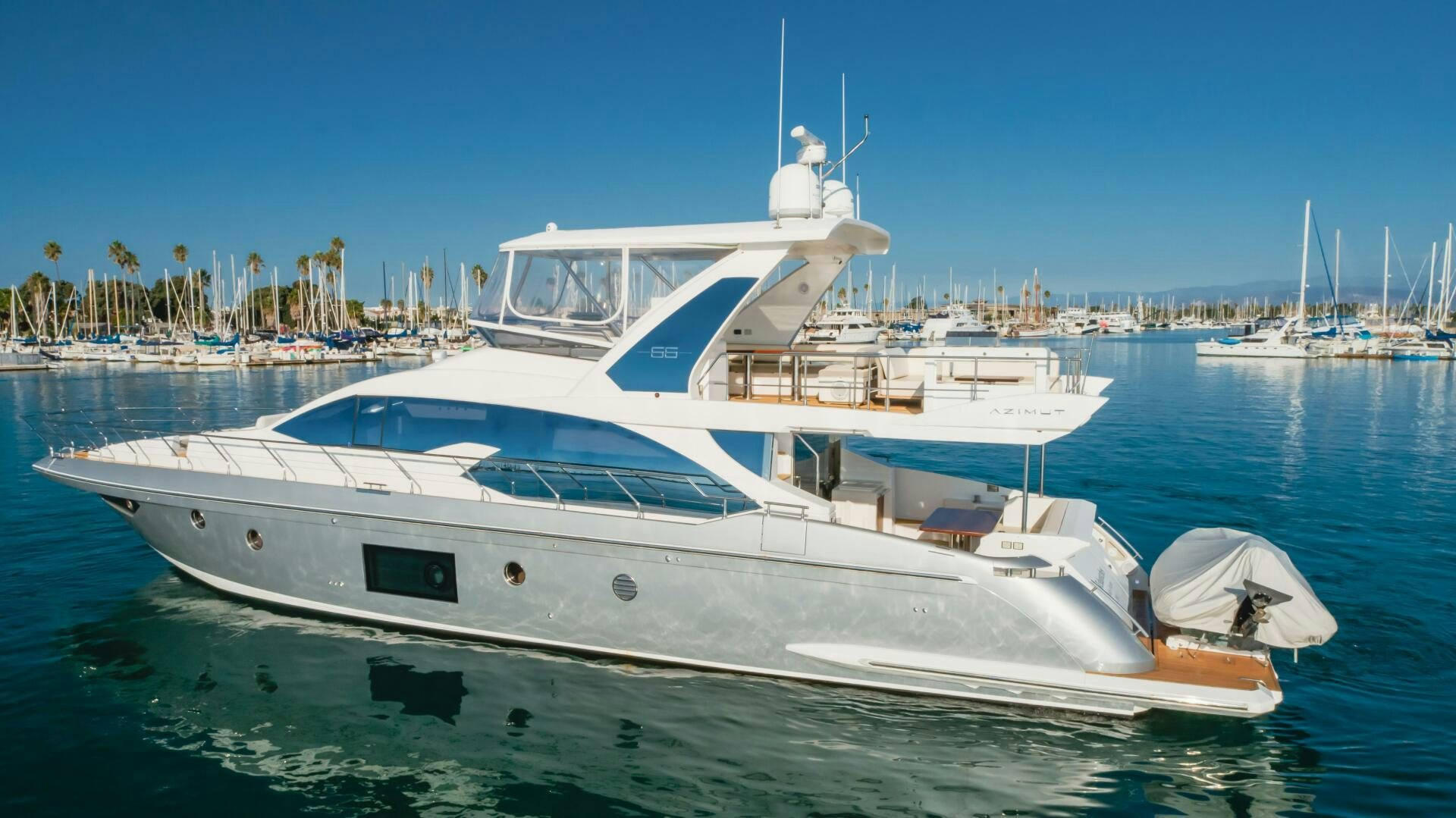 a white yacht in the water aboard TCHANTCHES Yacht for Sale