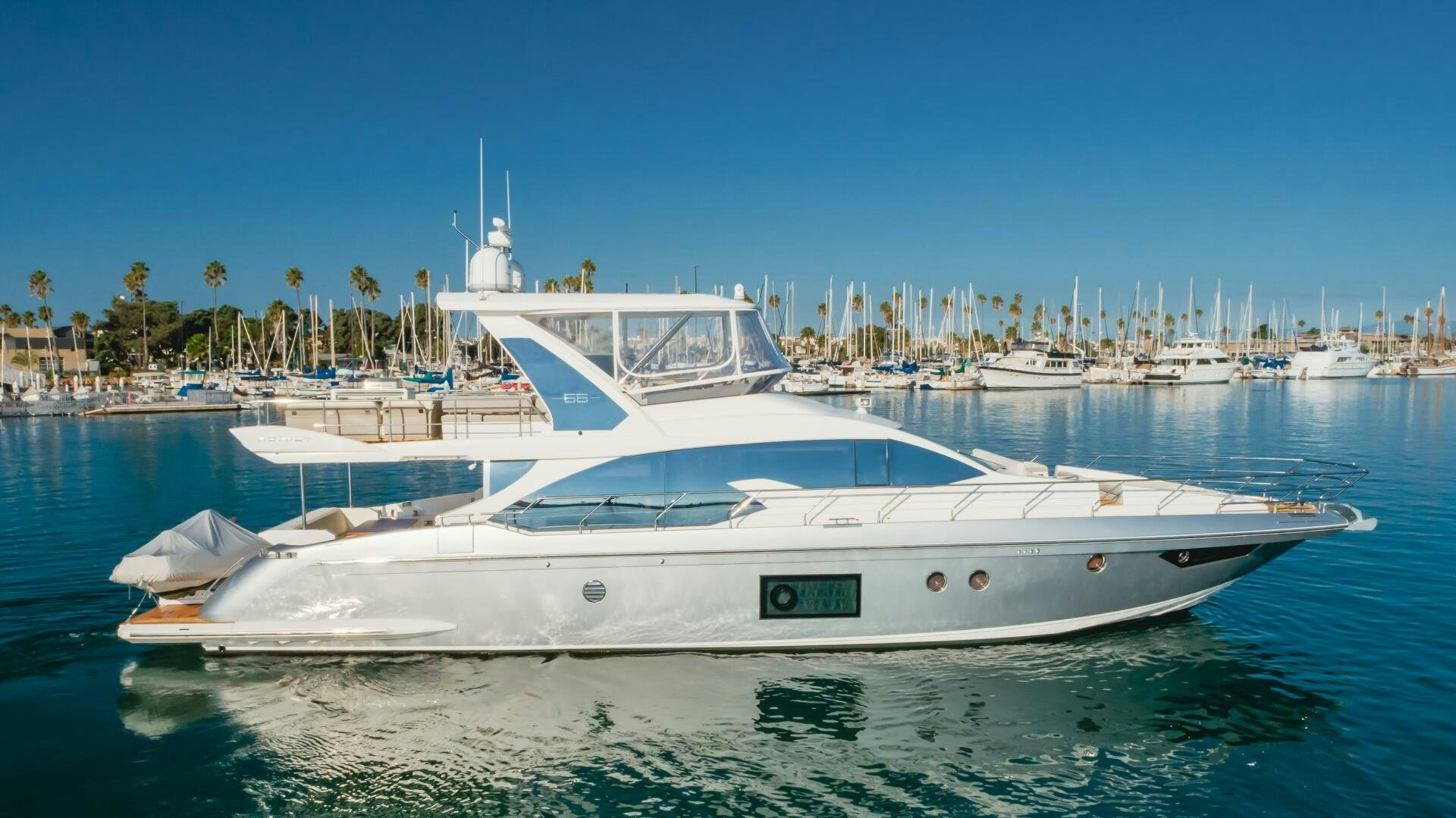 a white yacht in the water aboard TCHANTCHES Yacht for Sale