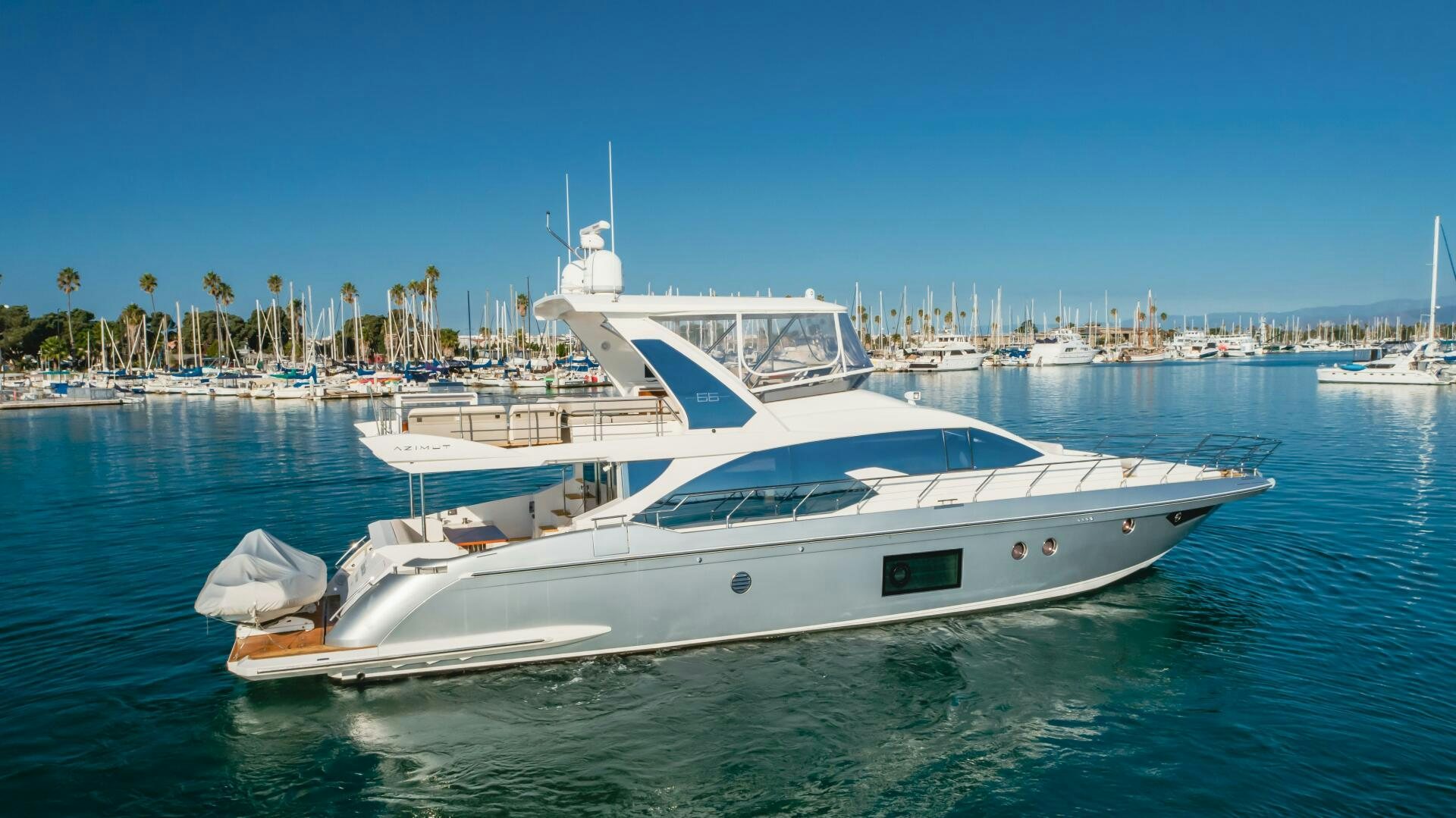a white yacht in the water aboard TCHANTCHES Yacht for Sale