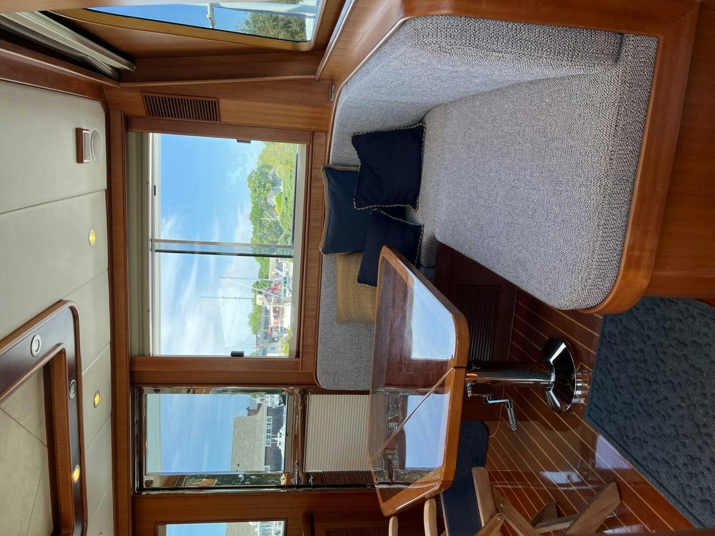 a room with a large window aboard SIG:PRN Yacht for Sale
