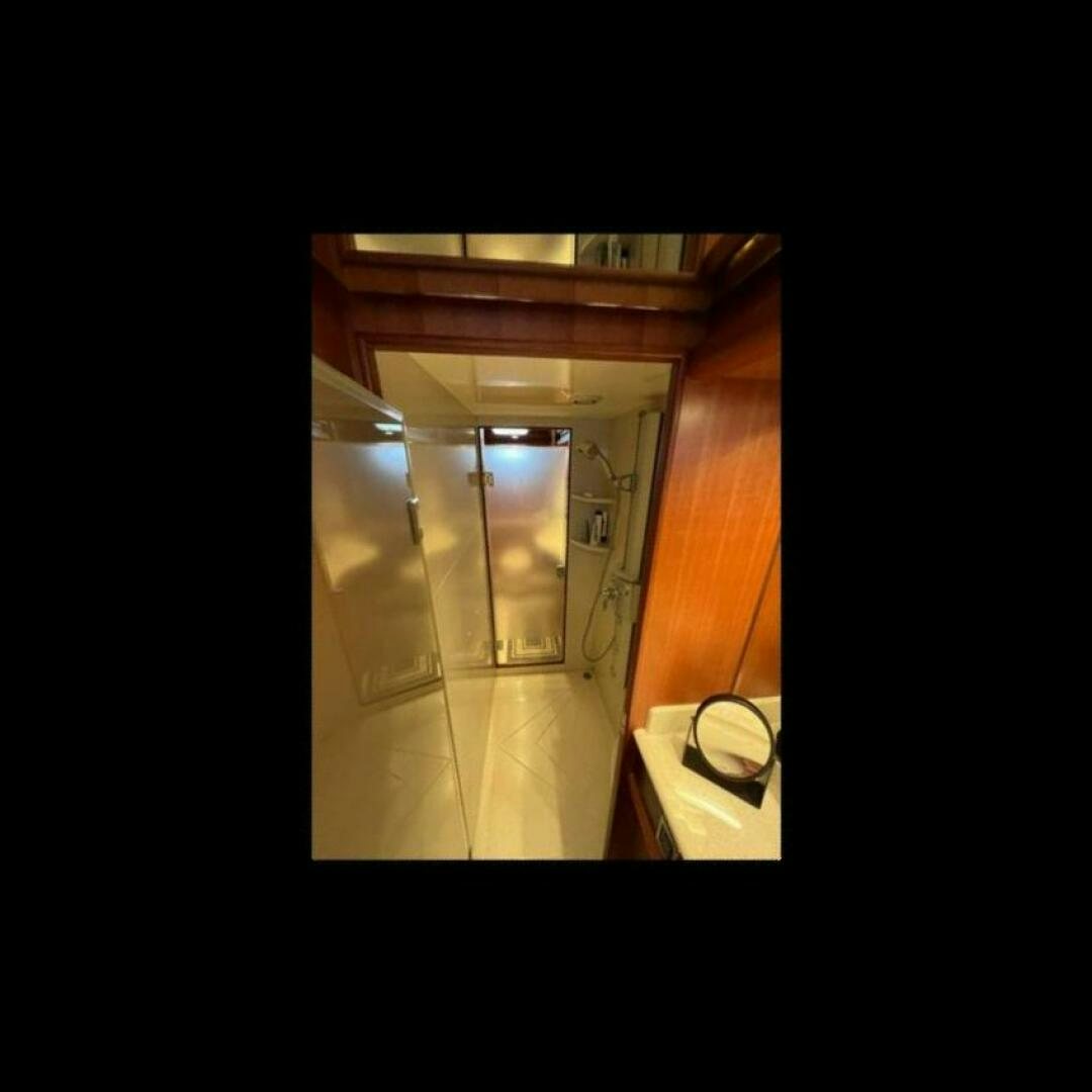 a mirror with a light on it aboard SIG:PRN Yacht for Sale