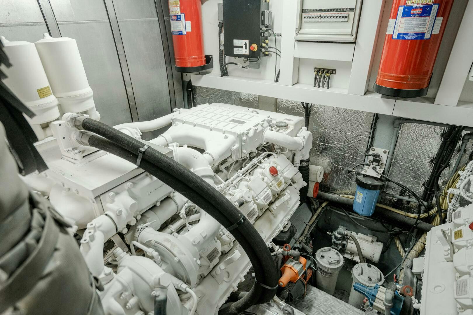 a room with machinery aboard BAR&CO Yacht for Sale