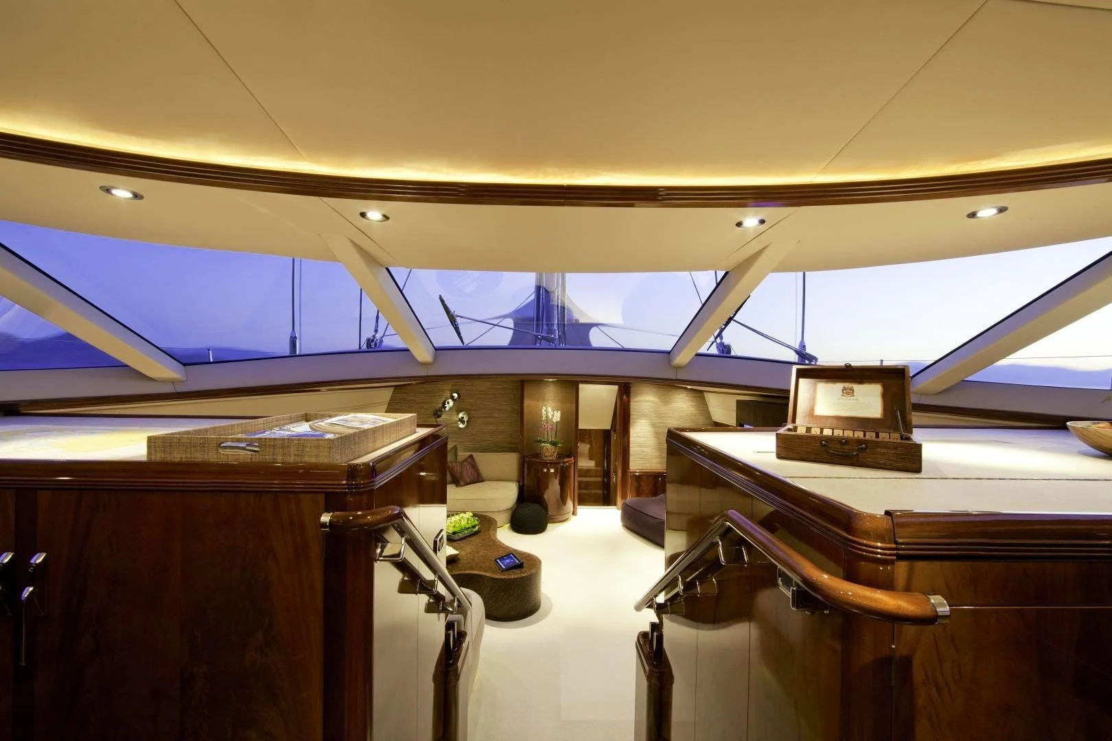 inside of a building aboard DESTINATION Yacht for Sale