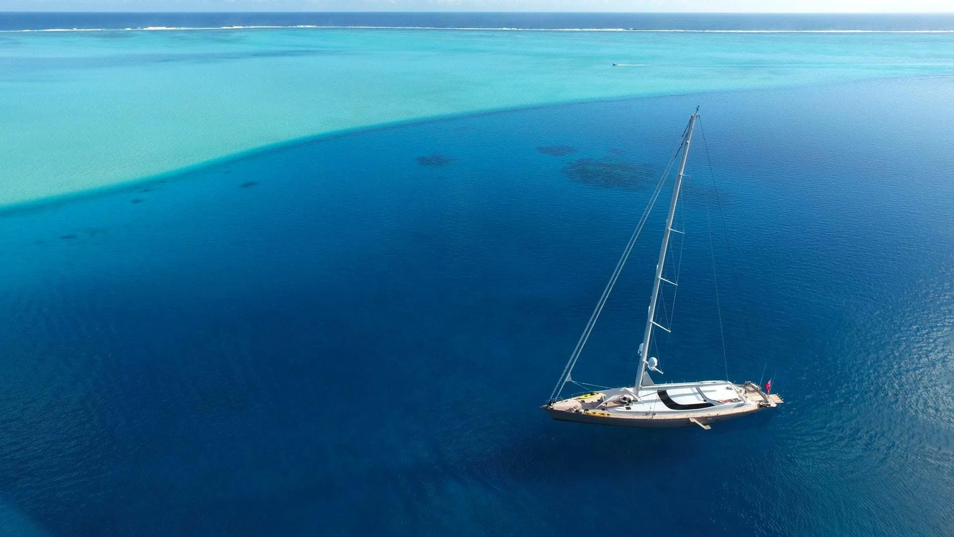 a boat in the water aboard DESTINATION Yacht for Sale