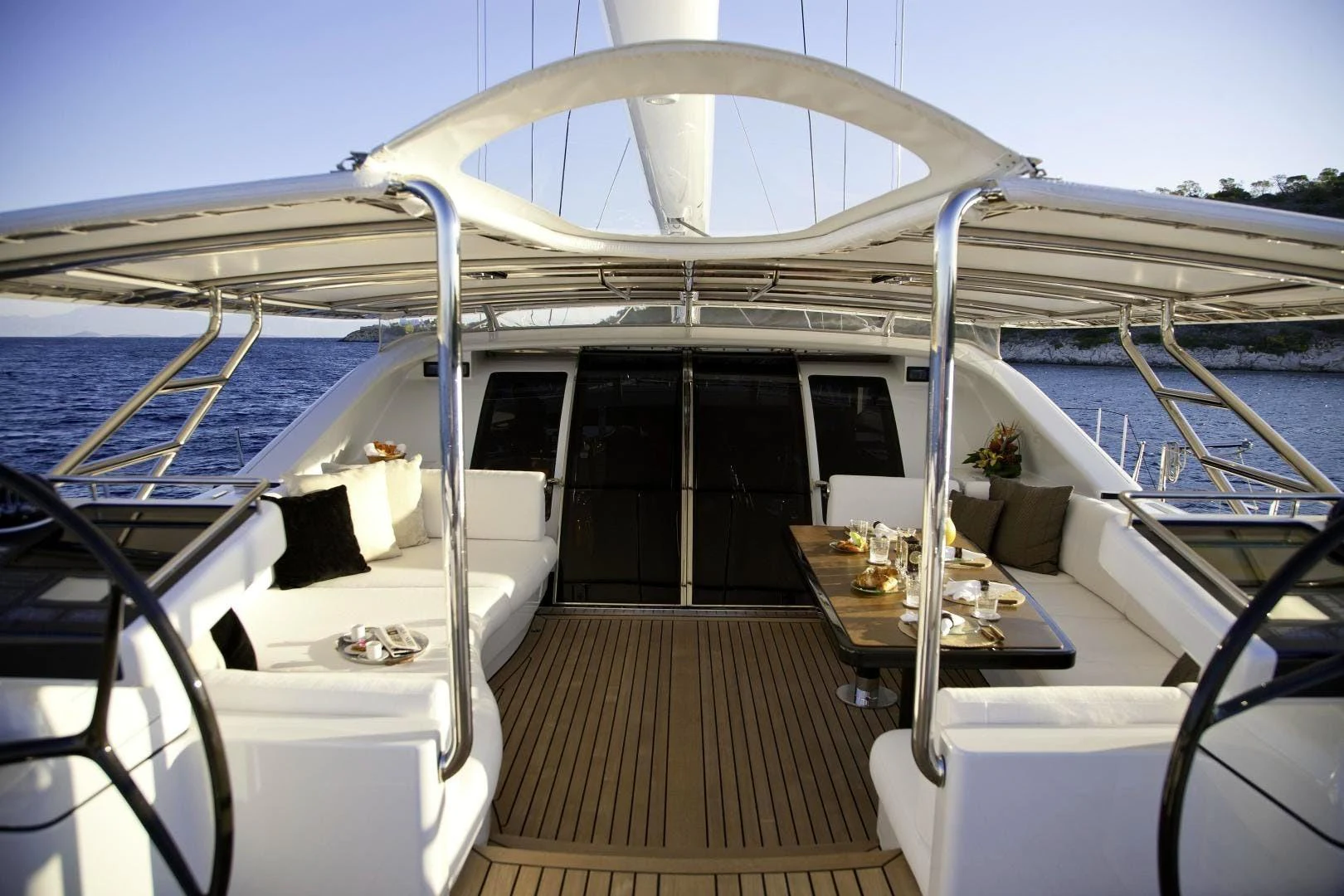 a boat on the water aboard DESTINATION Yacht for Sale