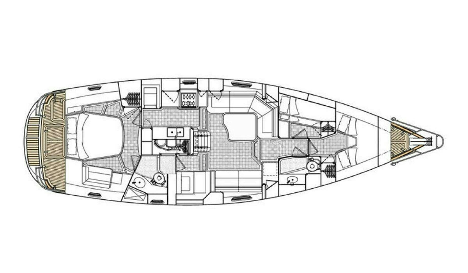 diagram, engineering drawing aboard DOLCE VITA Yacht for Sale