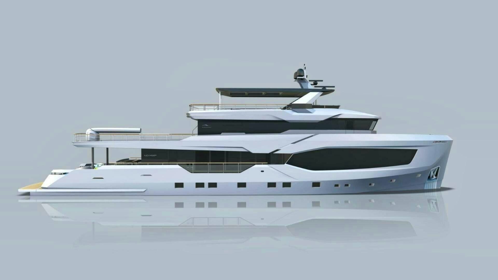 a white yacht in the water aboard NUMARINE 40MXP Yacht for Sale