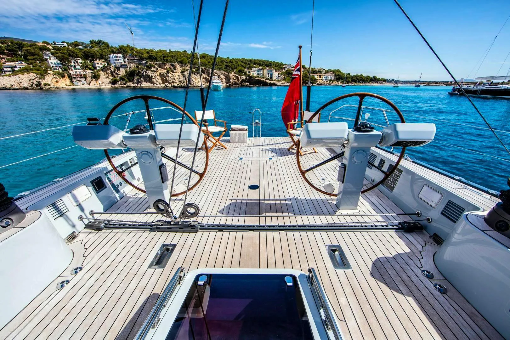 a boat on the water aboard HOPPETOSSE Yacht for Sale