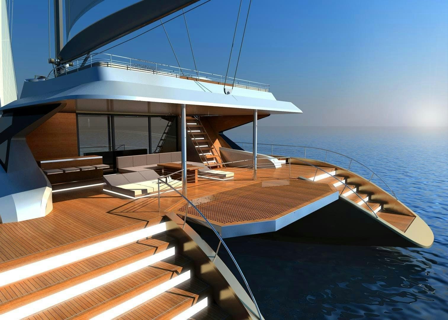 a boat on the water aboard BLUE COAST 88 Yacht for Sale