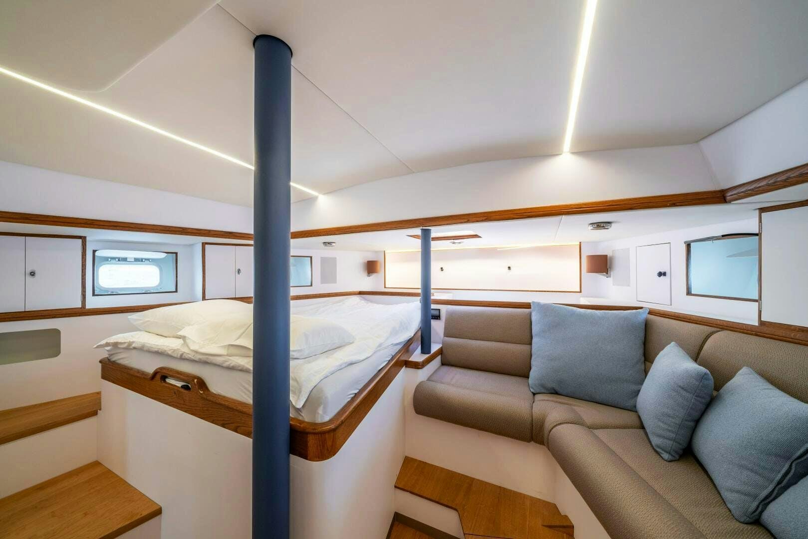 a boat in a boat aboard ALTAIR Yacht for Sale
