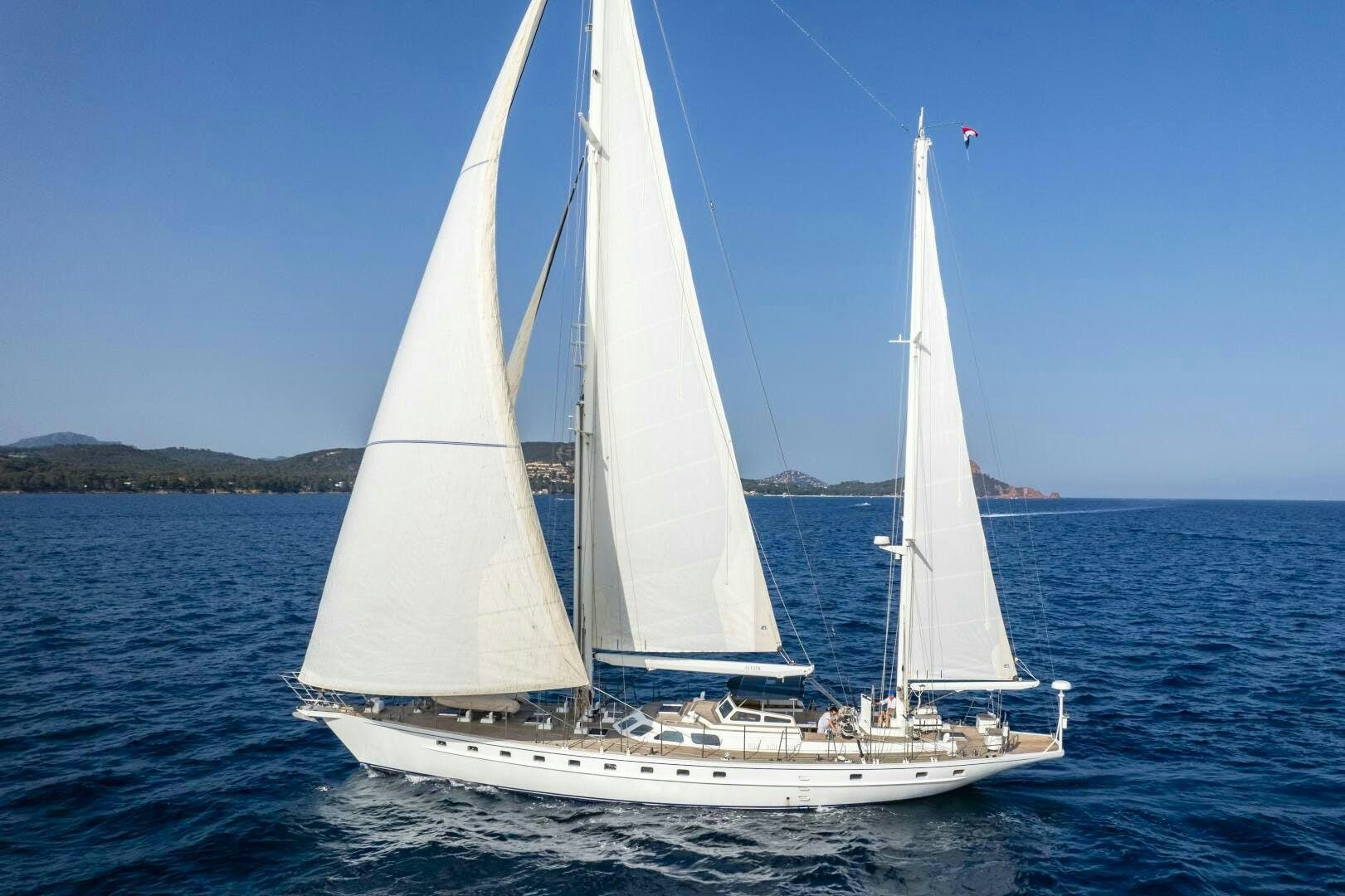 a sailboat on the water aboard ALTAIR Yacht for Sale