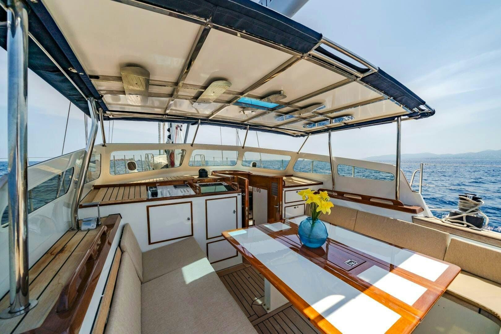 a boat on the water aboard ALTAIR Yacht for Sale