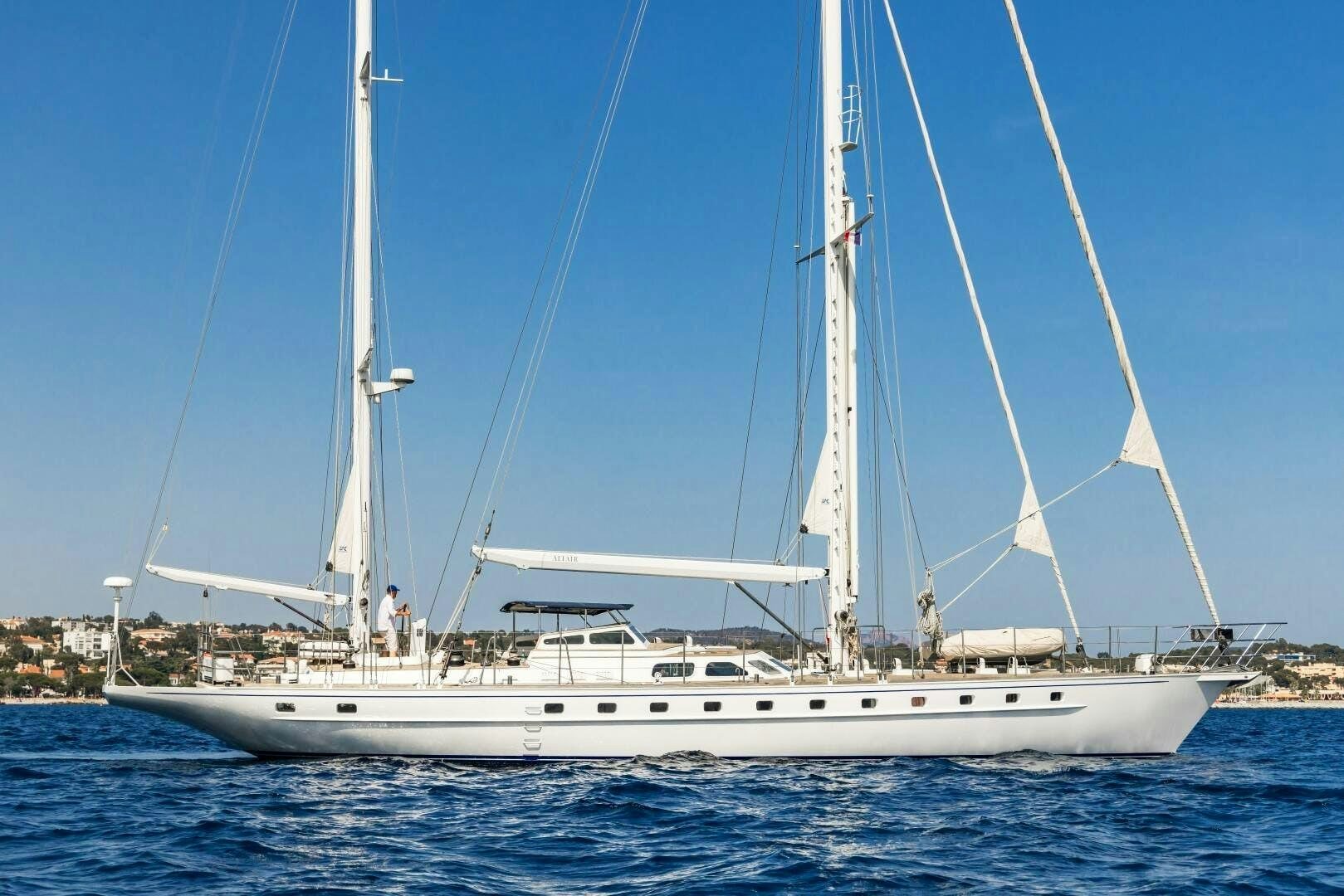 a sailboat on the water aboard ALTAIR Yacht for Sale