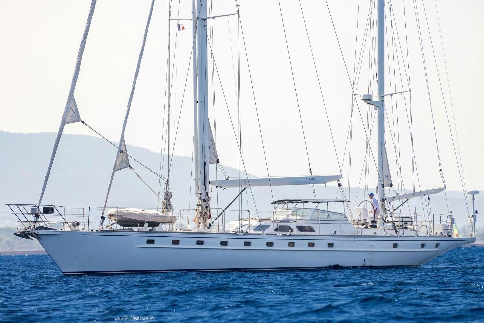 a boat on the water aboard ALTAIR Yacht for Sale