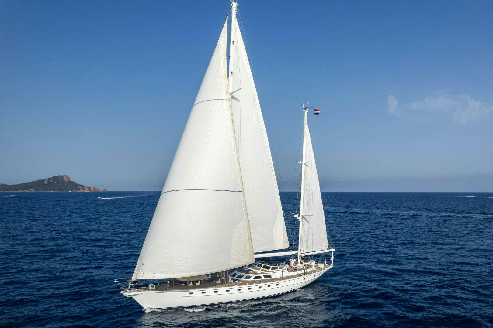 a sailboat on the water aboard ALTAIR Yacht for Sale