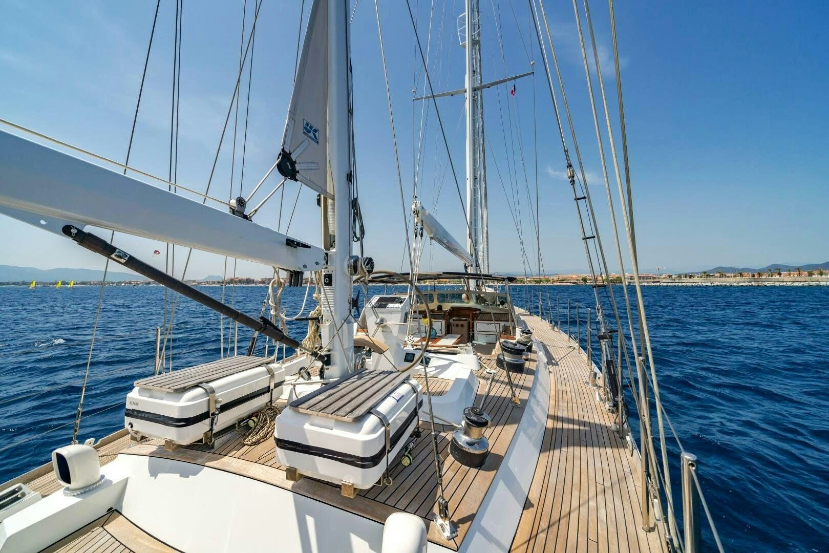 a boat on the water aboard ALTAIR Yacht for Sale