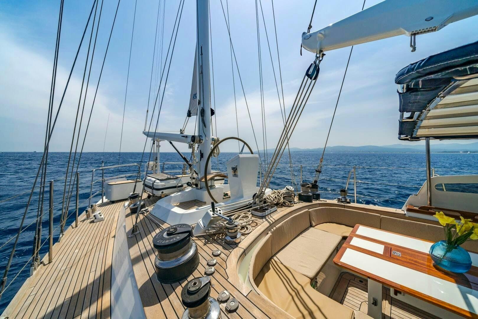 a boat on the water aboard ALTAIR Yacht for Sale