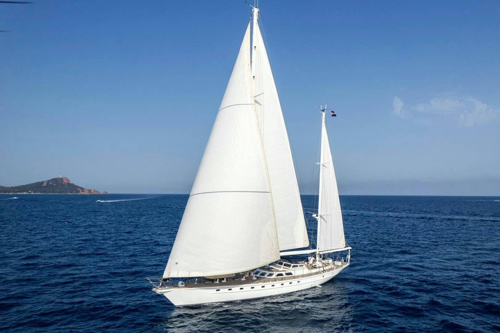 a sailboat on the water aboard ALTAIR Yacht for Sale