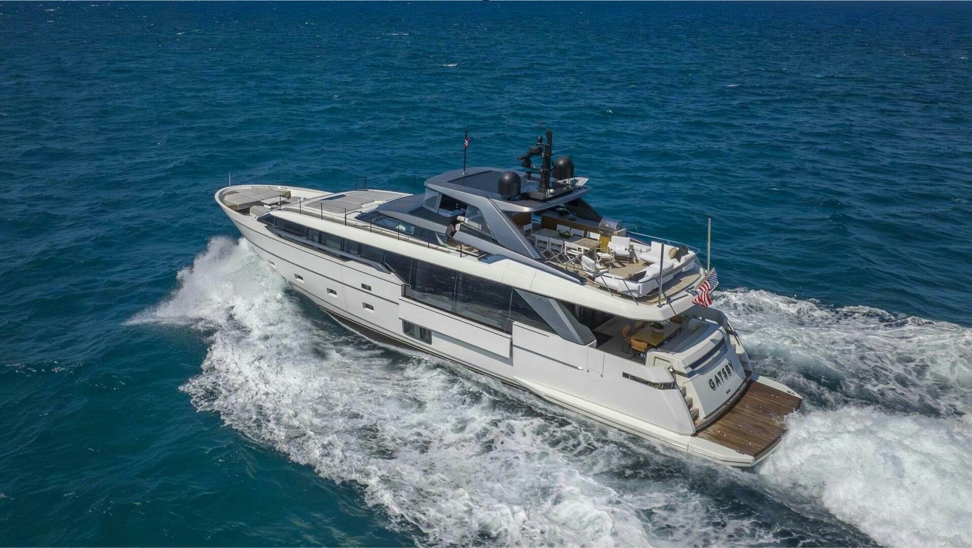 a boat on the water aboard GATSBY Yacht for Sale