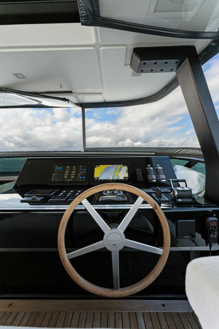 inside of a car aboard GATSBY Yacht for Sale