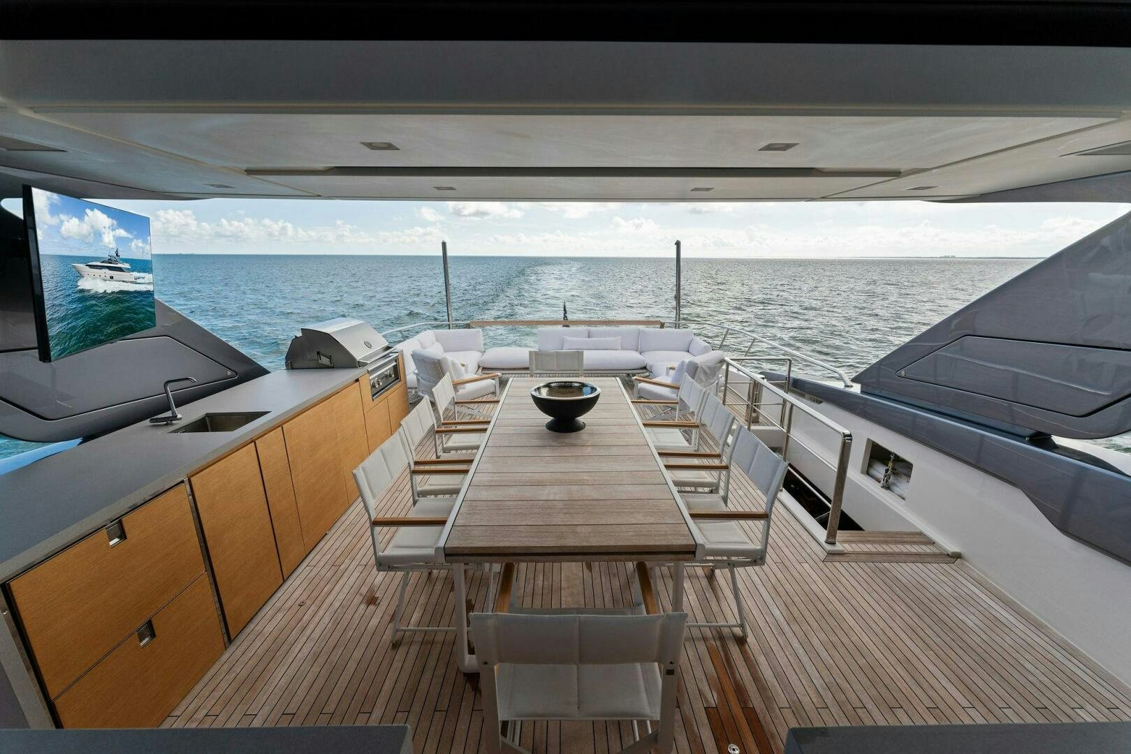 a boat on the water aboard GATSBY Yacht for Sale