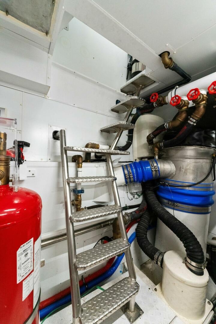 a machine with pipes aboard GATSBY Yacht for Sale