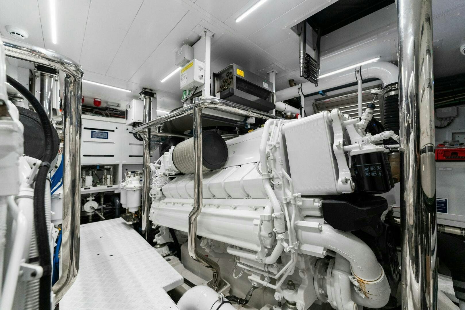 a room with machinery aboard GATSBY Yacht for Sale