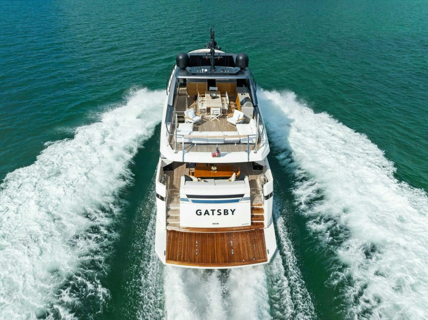a boat sailing on the sea aboard GATSBY Yacht for Sale