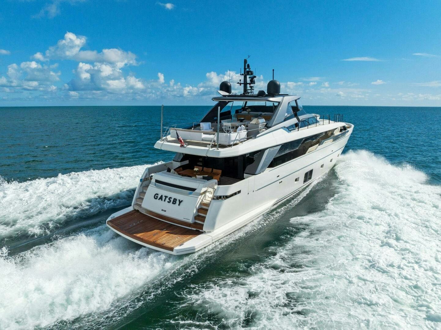 a boat on the water aboard GATSBY Yacht for Sale