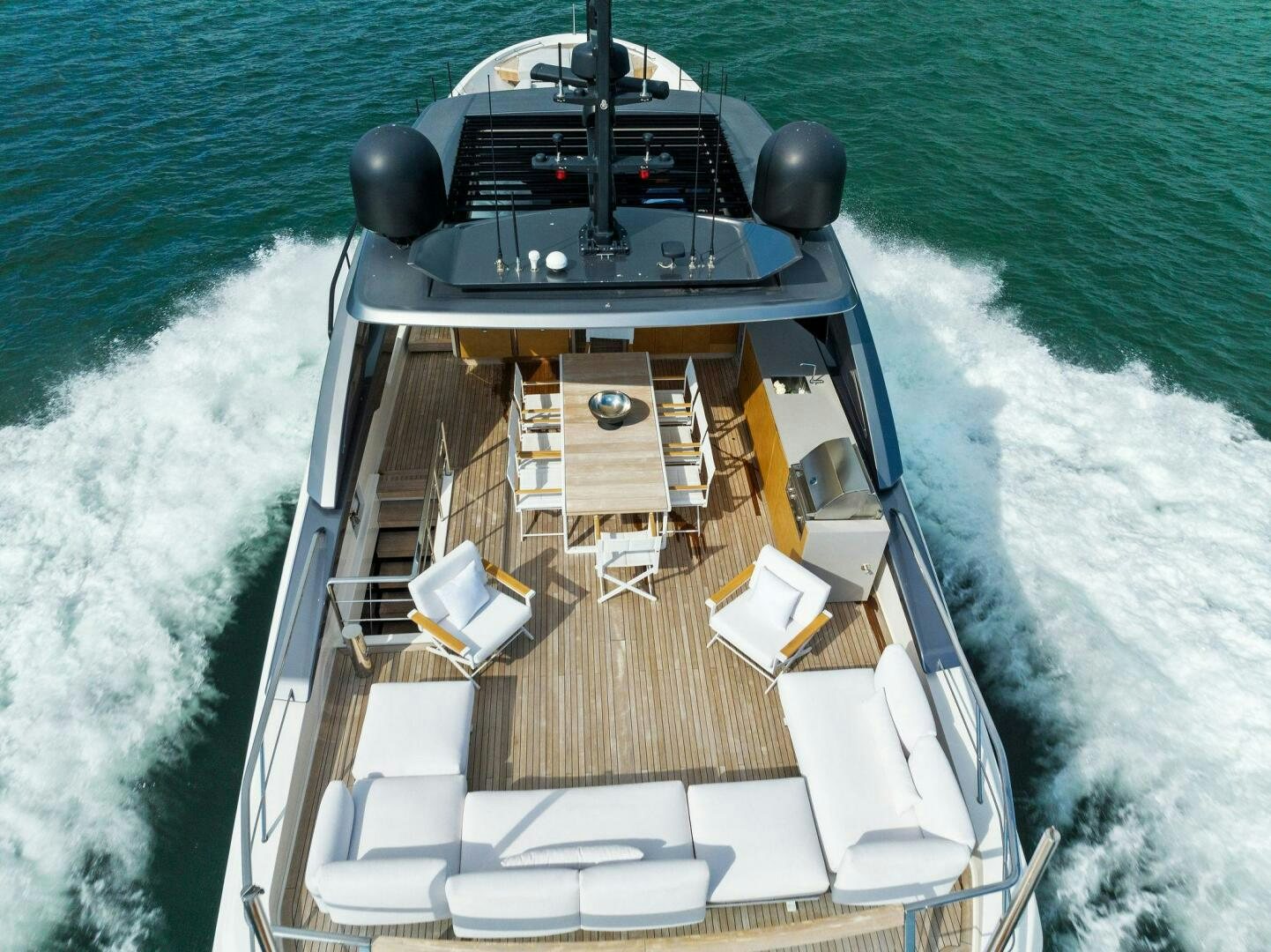 a boat on the water aboard GATSBY Yacht for Sale