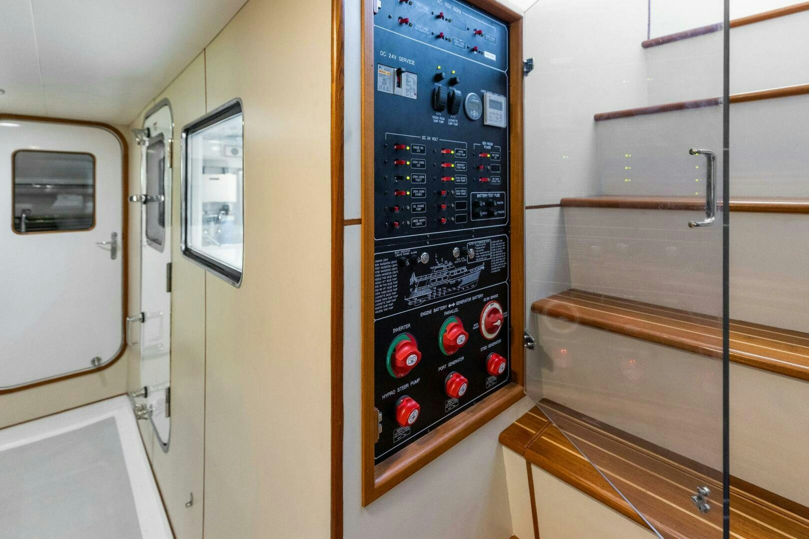 a machine in a room aboard SUNZSET Yacht for Sale