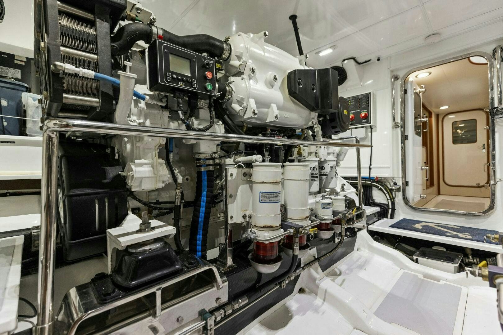 a machine in a room aboard SUNZSET Yacht for Sale