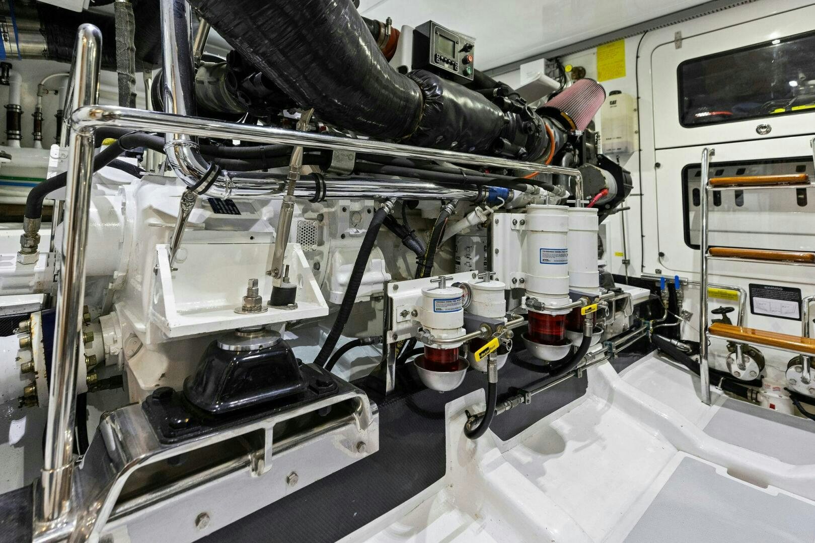 a machine with a large pipe aboard SUNZSET Yacht for Sale