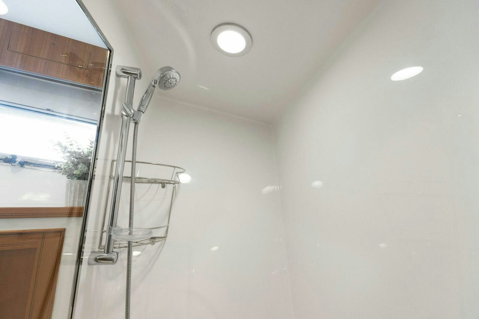 a shower unit and a sink aboard SUNZSET Yacht for Sale