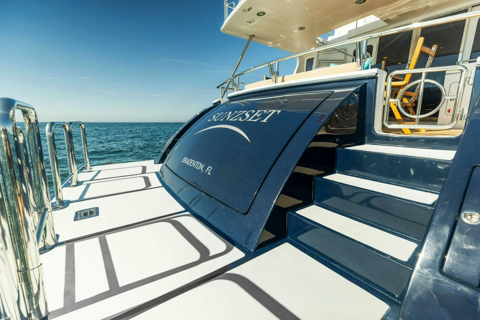 a boat on the water aboard SUNZSET Yacht for Sale