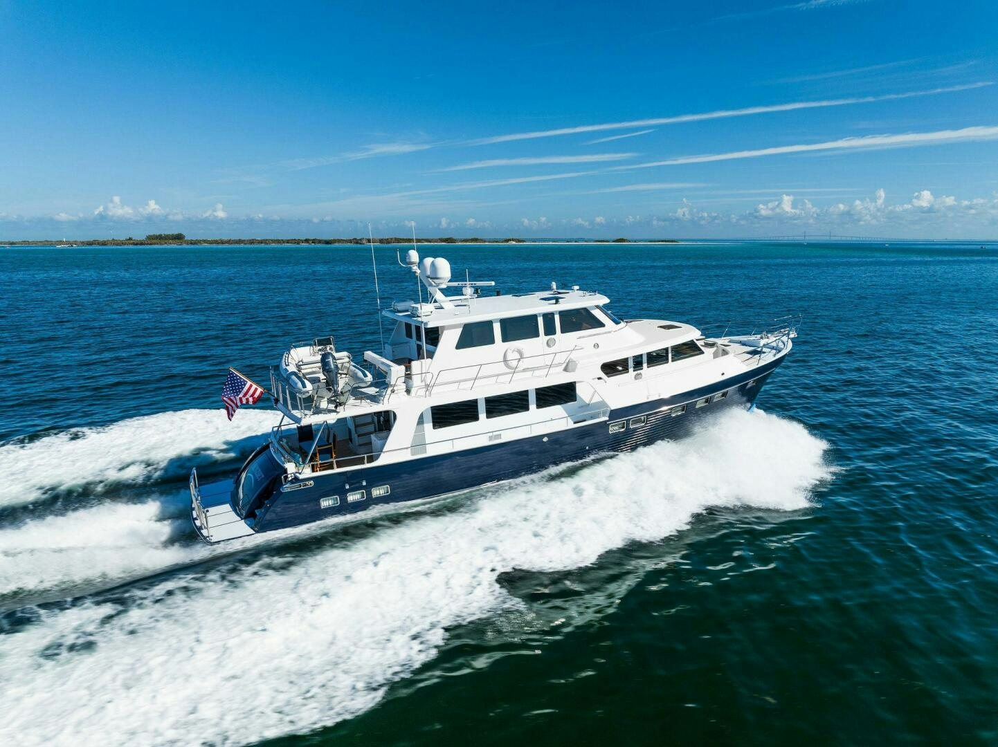 a boat on the water aboard SUNZSET Yacht for Sale