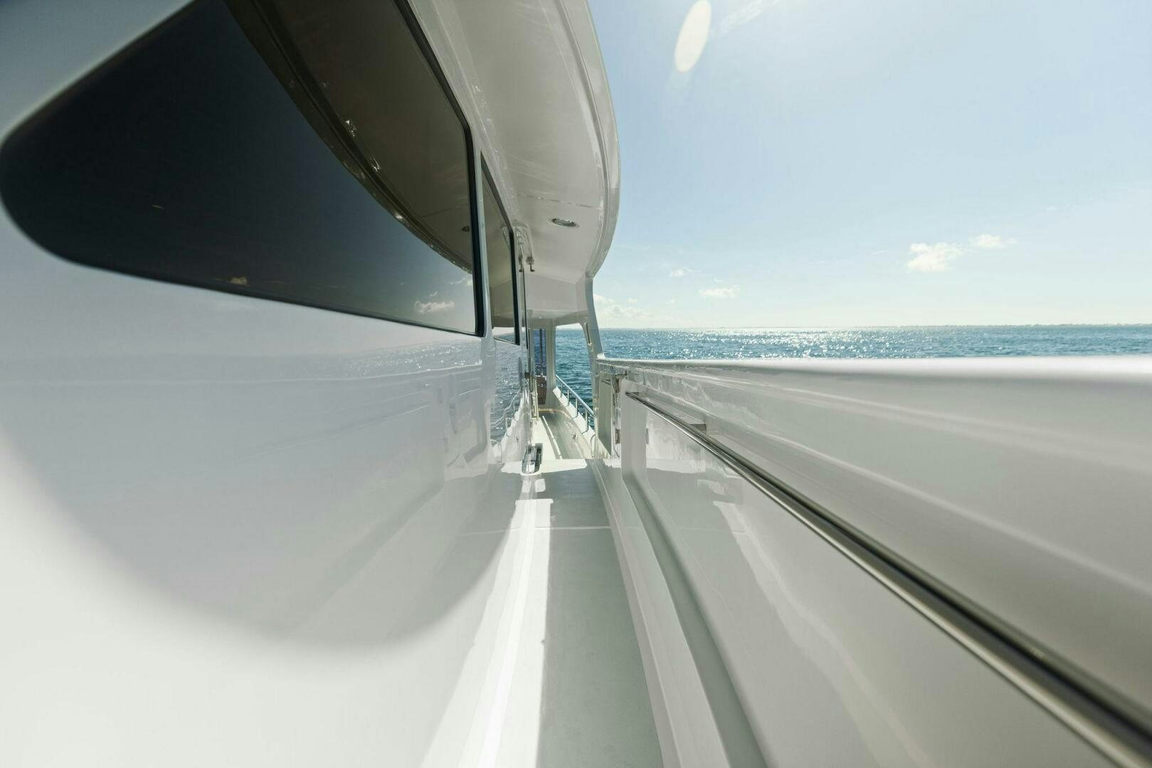 a view of the ocean from the inside of a boat aboard SUNZSET Yacht for Sale
