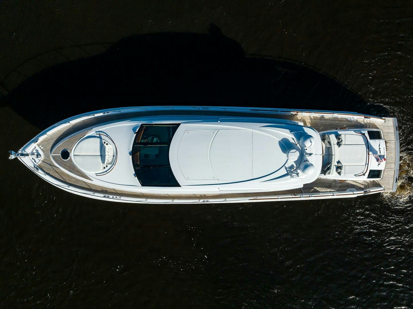 a boat with a blue stripe aboard VIXEN Yacht for Sale