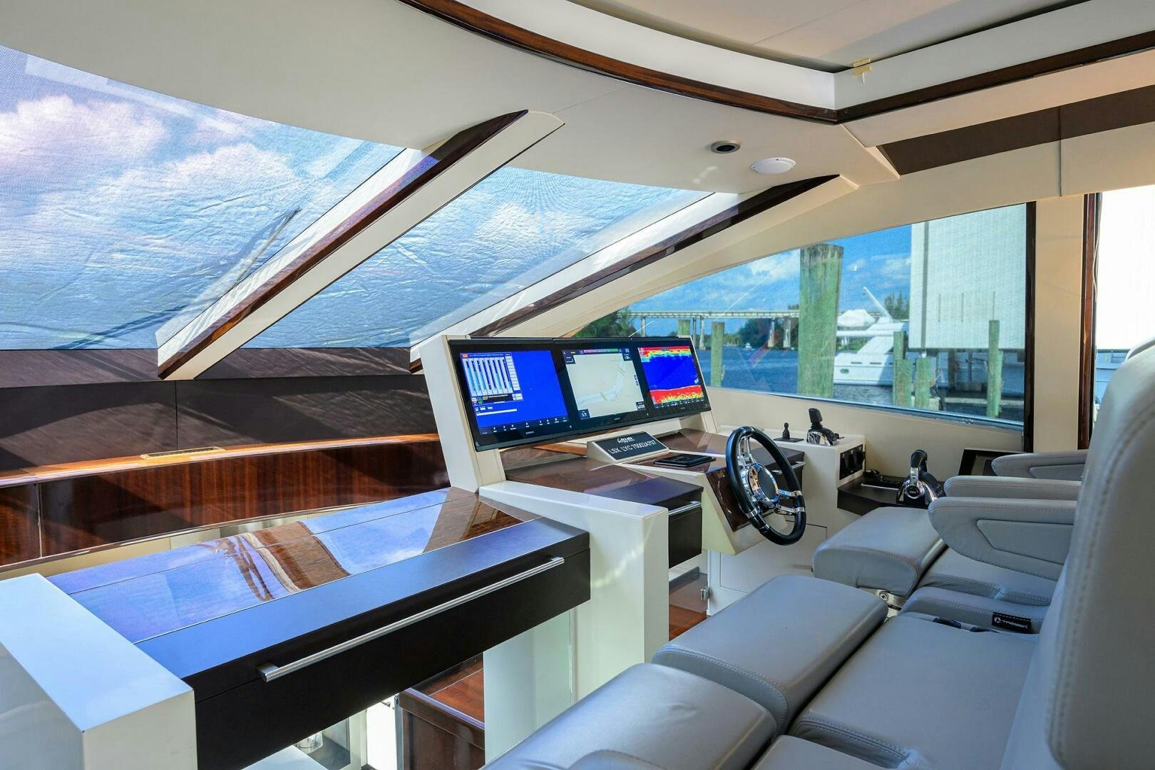 a room with computers aboard VIXEN Yacht for Sale