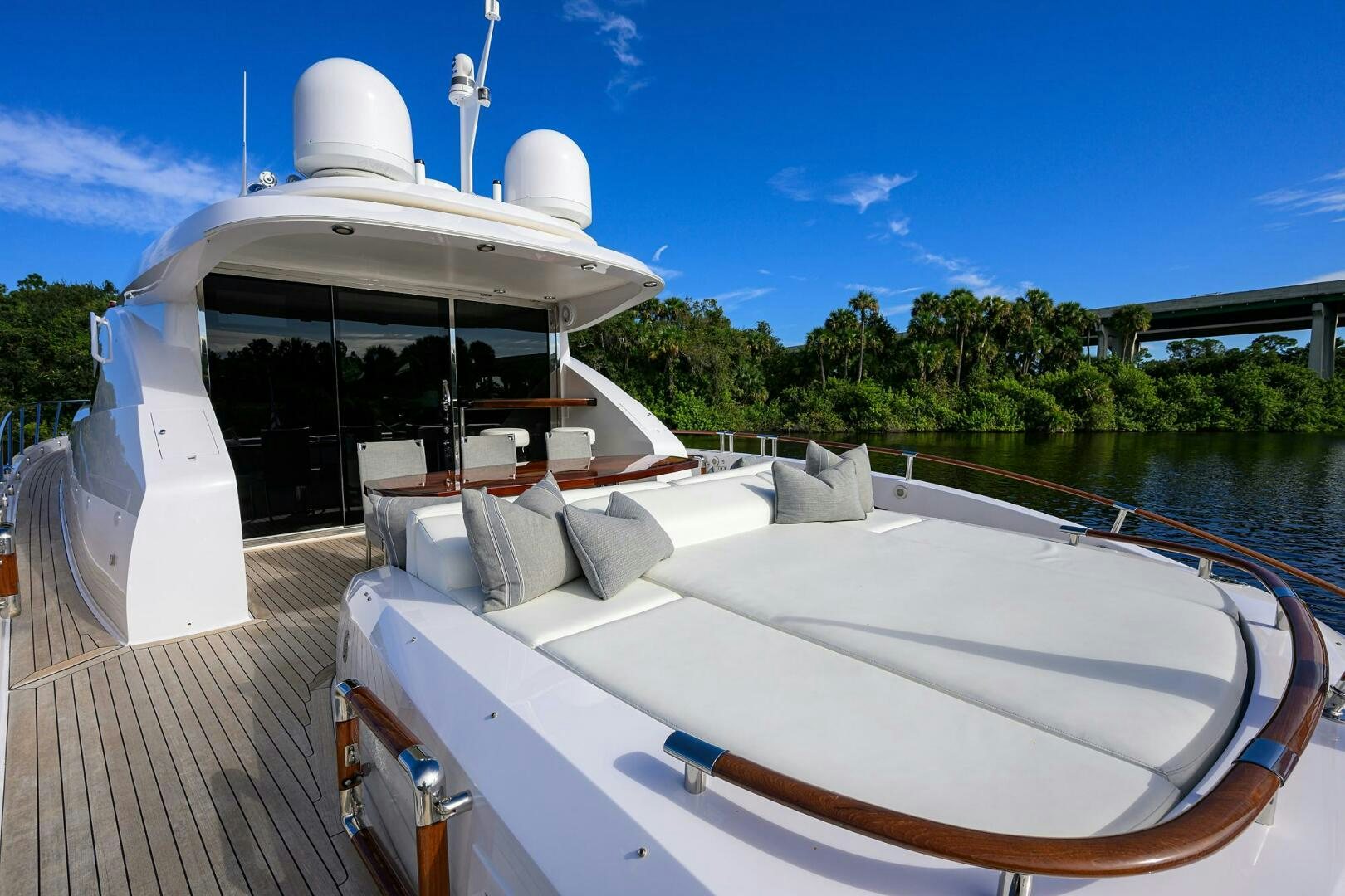 a boat on a dock aboard VIXEN Yacht for Sale