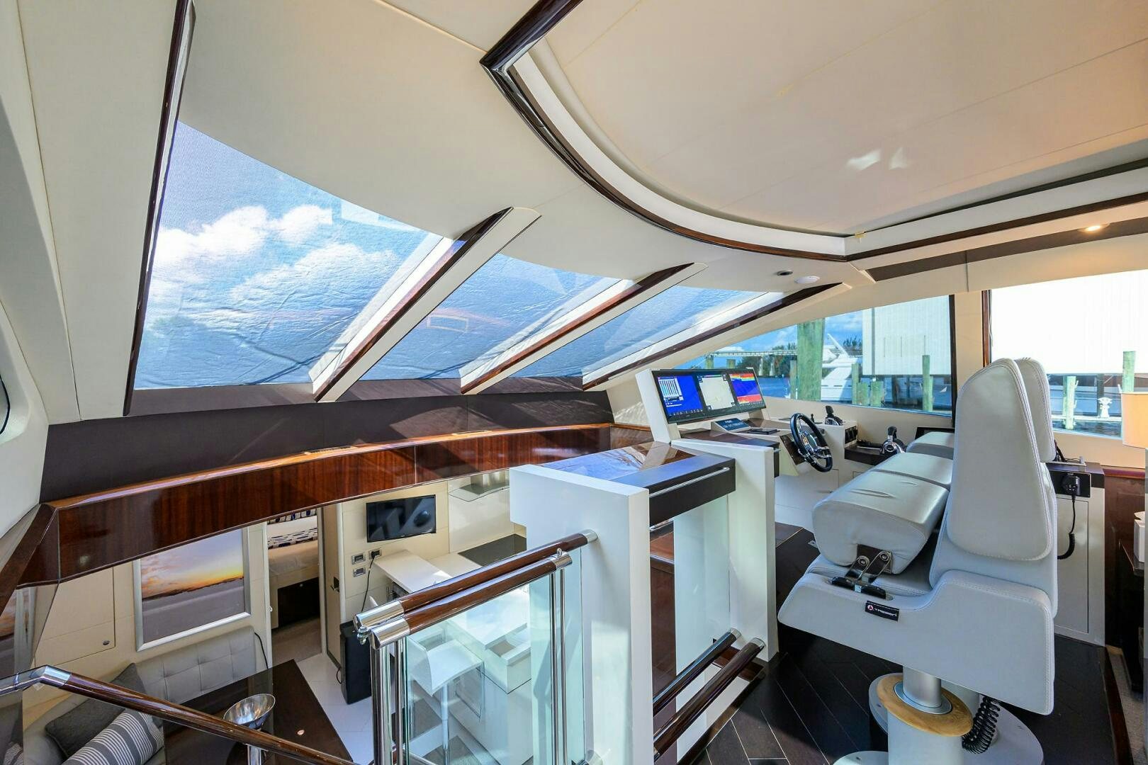 inside of a train aboard VIXEN Yacht for Sale