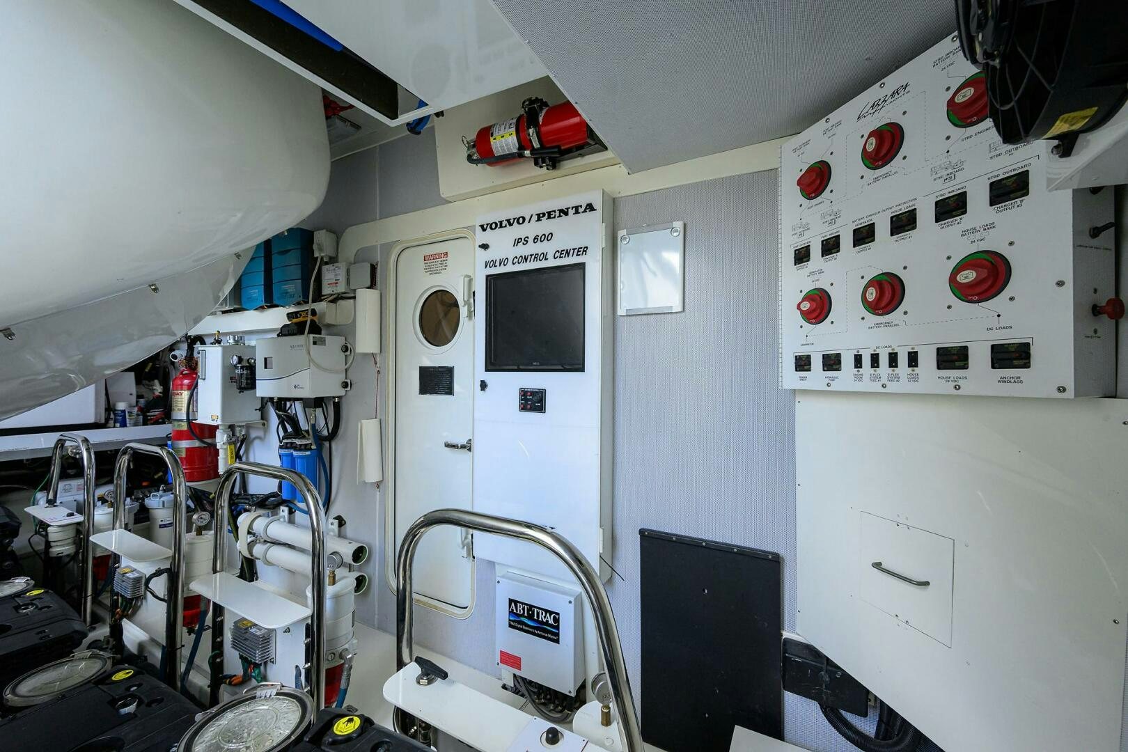 a room with equipment and equipment aboard VIXEN Yacht for Sale