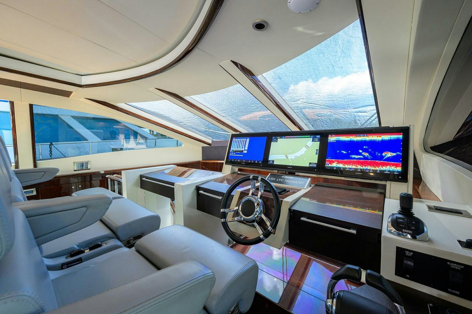 inside of an airplane aboard VIXEN Yacht for Sale
