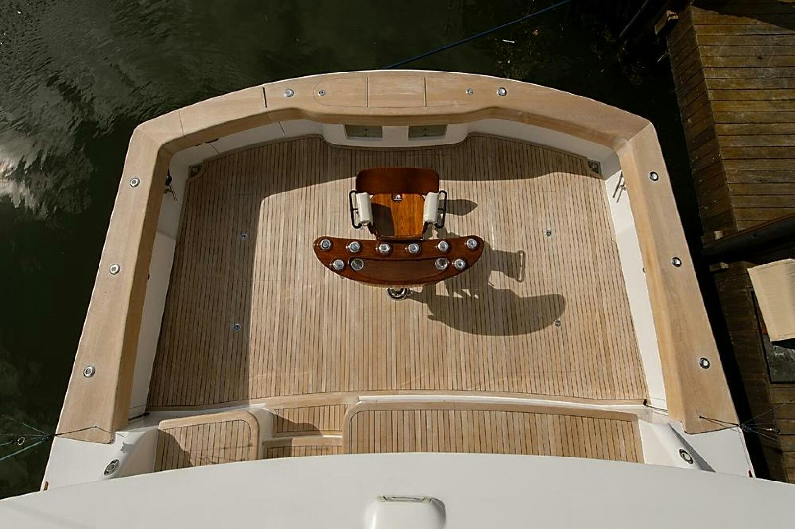 a wooden box with a guitar inside aboard ASASKA Yacht for Sale
