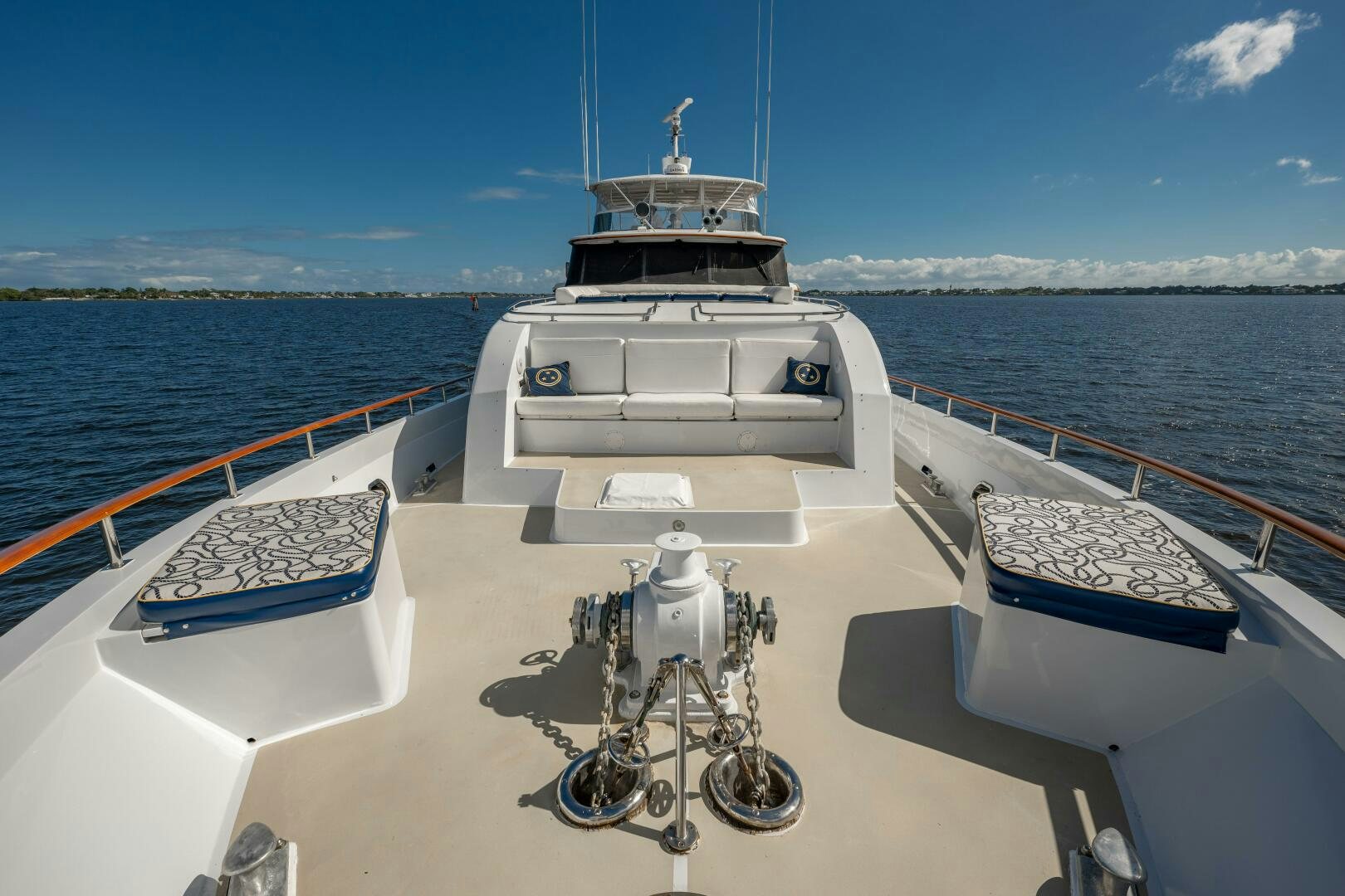 a bicycle on a boat aboard TRILOGY Yacht for Sale